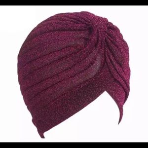 Shimmery Berry Turban